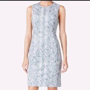 Calvin Klein Gray Snake Print Sheath Dress | Quiet Luxury | Office Chic | Size 2